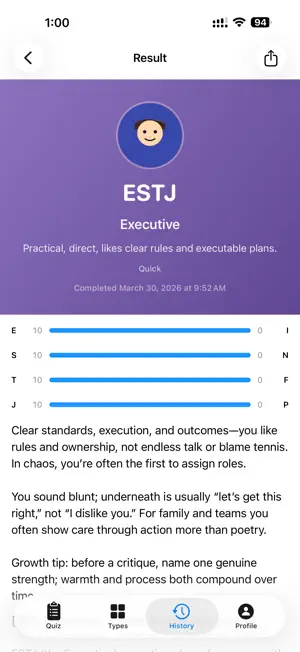 16 Personalities Quiz screenshot 3
