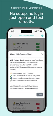 Web Feature Check Screenshot 4 of 4