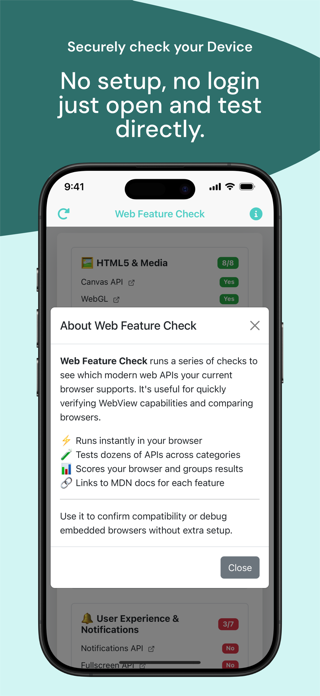 Web Feature Check Screenshot 4 of 4
