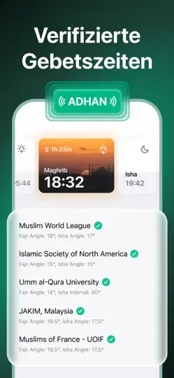 Screenshot von Muslim: Gebetszeiten, Qibla auf dem iPhone 2