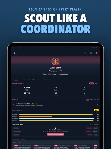 Iron: Football Stats iPad screenshot