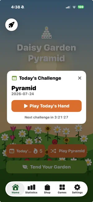 Daisy Garden Pyramid Solitaire screenshot 4