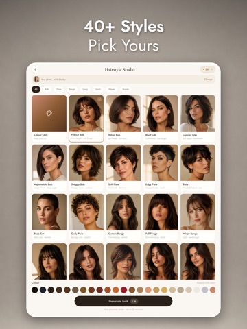Hairstyle Try On Hair AI iPad screenshot