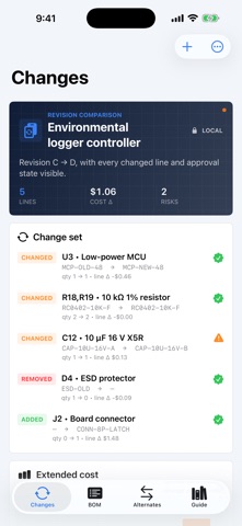 PartDelta: BOM Revision screenshot