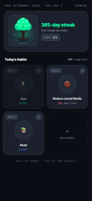 Forge: Daily Habits screenshot 3