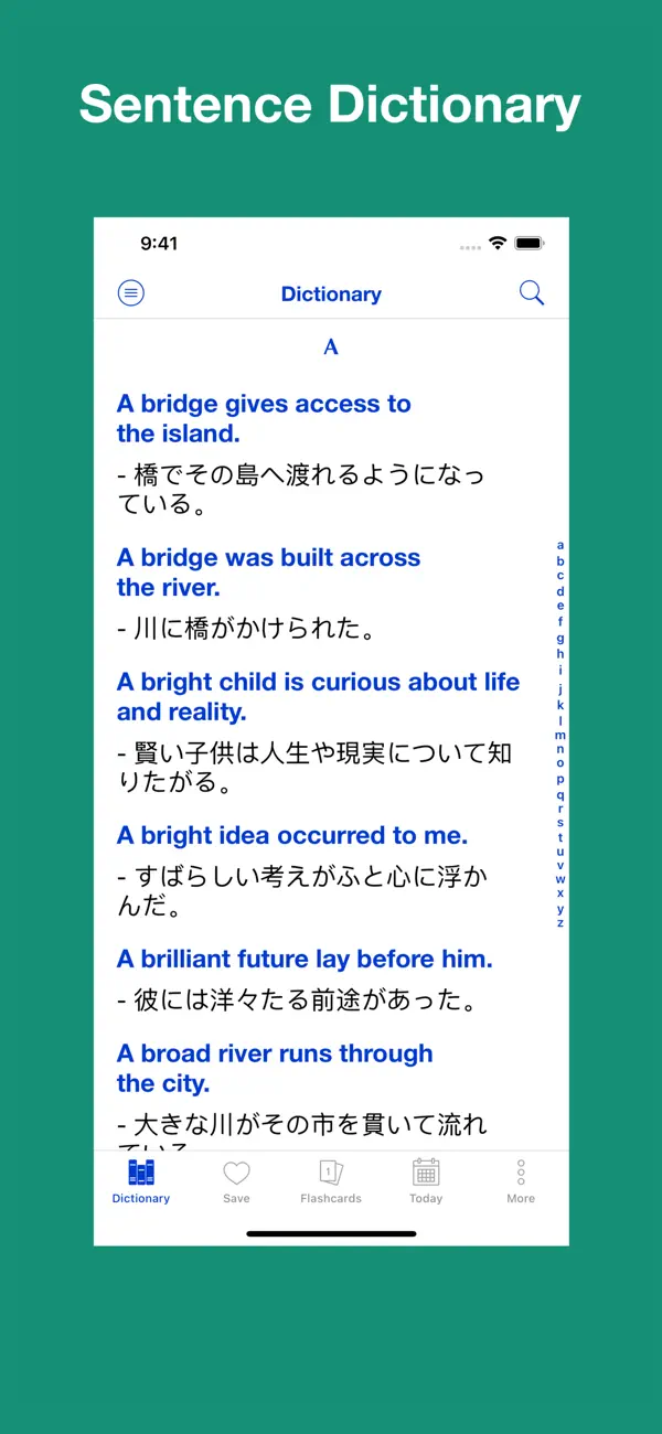 Screenshot #1 pour English Japanese Sentences