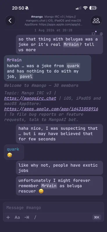 Mango IRC screenshot 5 of 10
