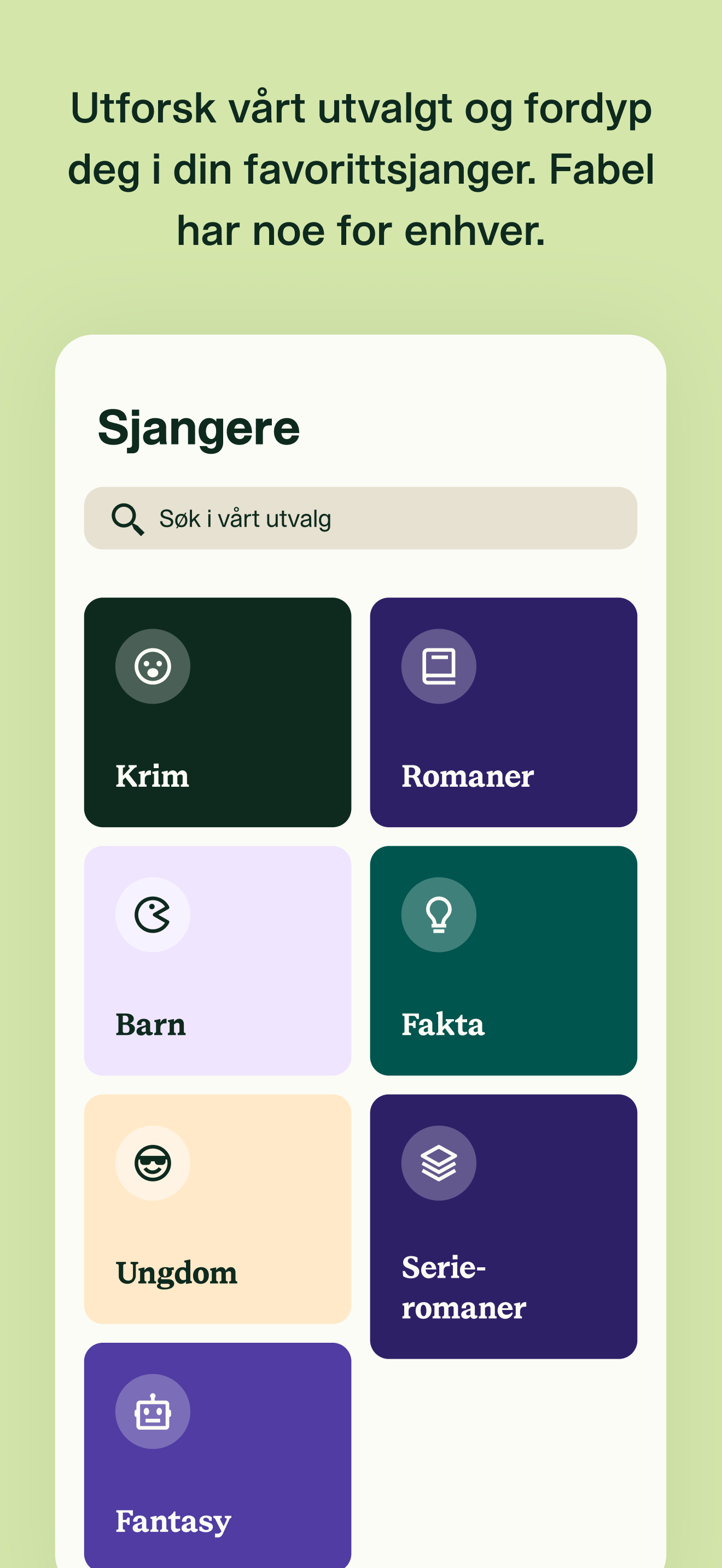 Fabel - Lydbøker og lydserier