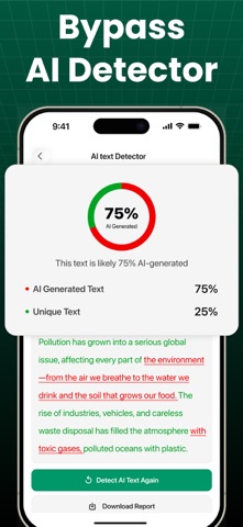Undetectable AI Text Humanizer iPhone screenshot
