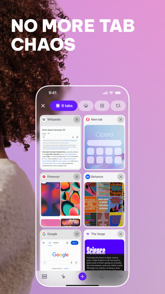 #6. Opera: AI browser with VPN (iOS) โดย: Opera Norway AS