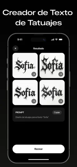 Captura de pantalla de Tattoo AI: Diseños De Tatuajes en iPhone 3