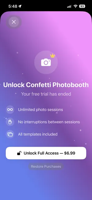 Confetti Photobooth screenshot 2