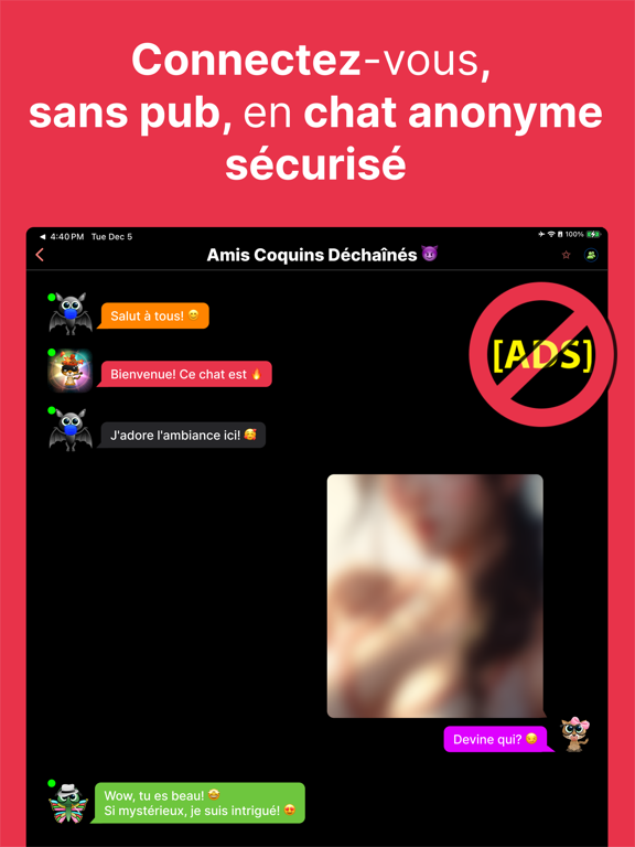 Screenshot #4 pour Tchat anonyme & rencontre app