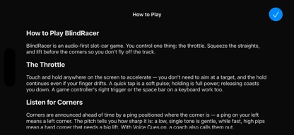 Blind Racer: Audio Racing screenshot 2