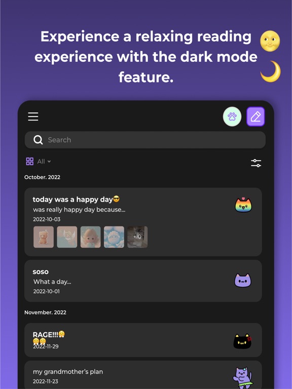 Miuu Note: Cute Diary Journal iPad screenshot 7 - Lifestyle app
