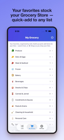Family Cart - Grocery Lists screenshot 2