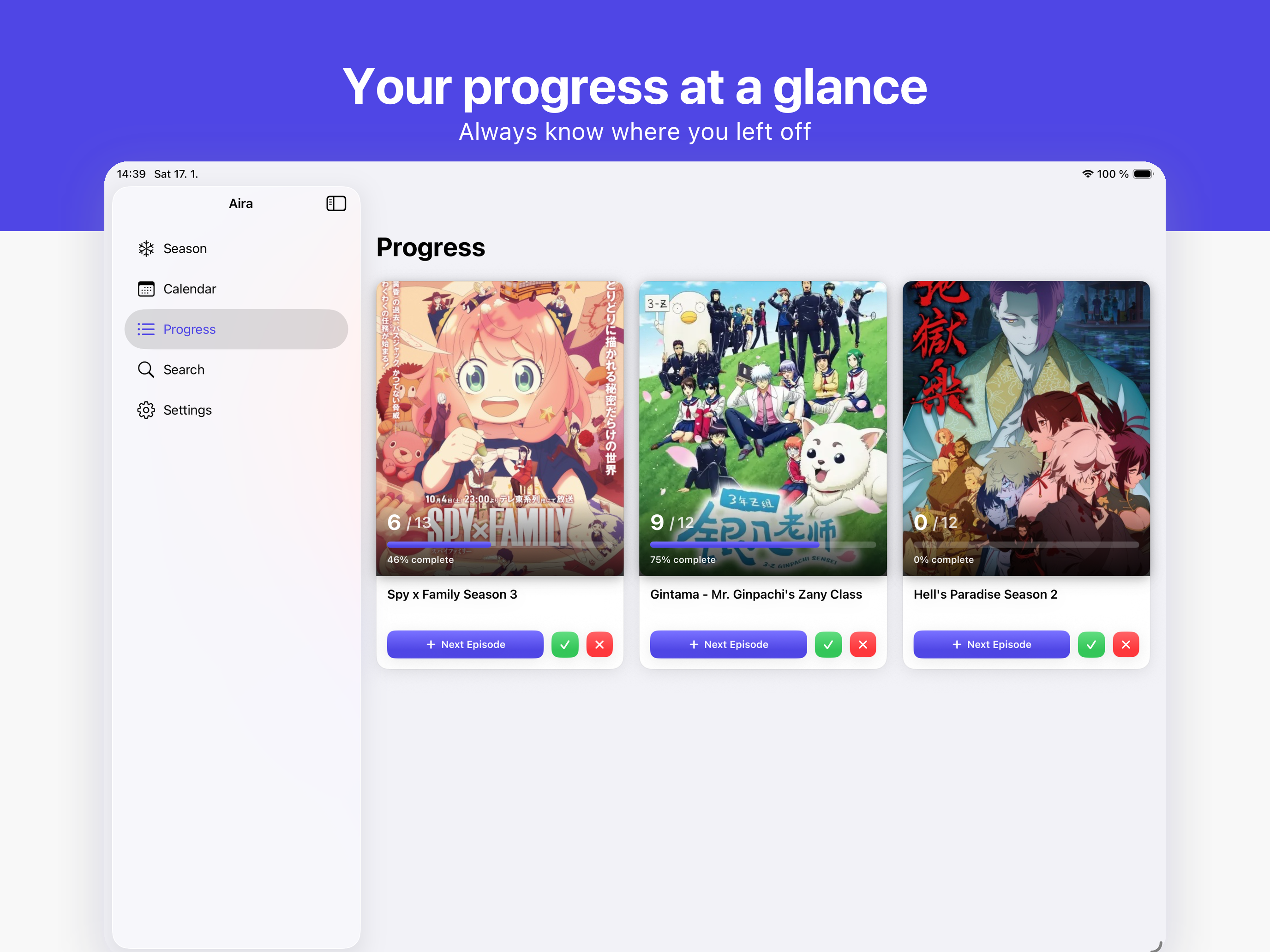 Aira – Seasonal Anime Tracker