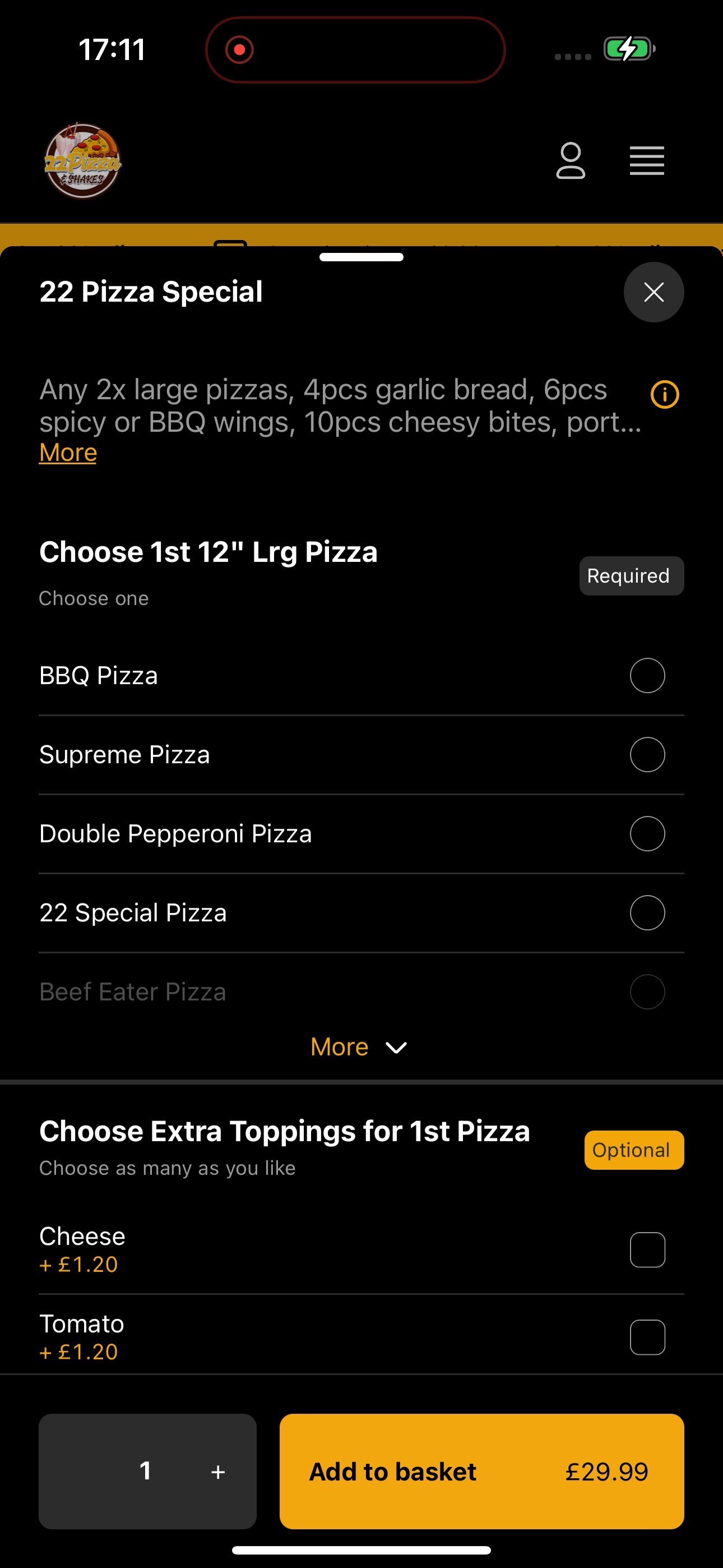 22 Pizza & Shakes screenshot 4