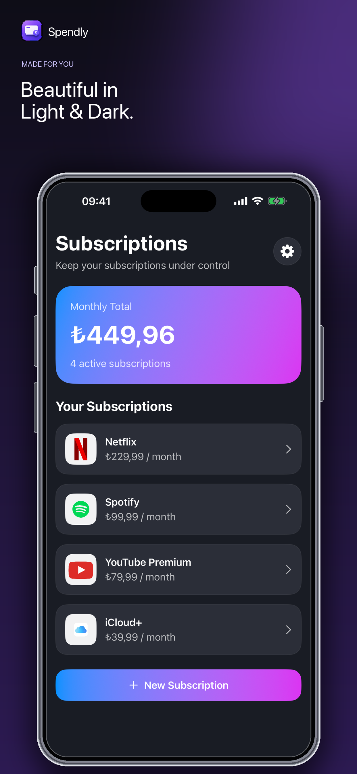 Spendly: Subscription Tracker screenshot 3