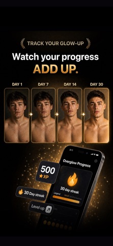 Overglow AI Looksmax Glow Up iPhone screenshot