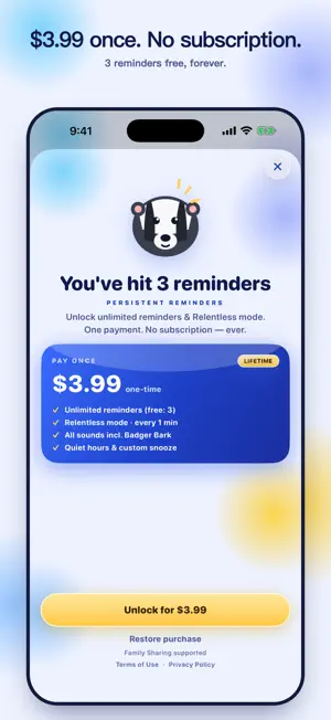 Badger - Persistent Reminders screenshot 4
