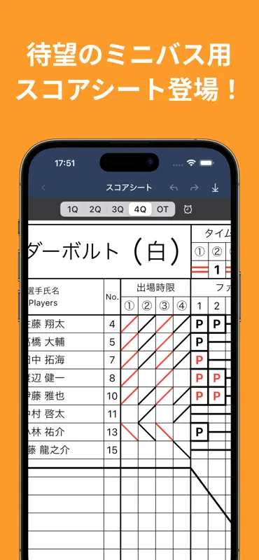 バスケットスコアシートミニ　〜デジタルスコアシート〜 screenshot 1 of 4