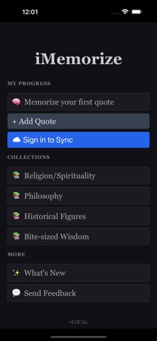 iMemorize Mobile app screenshot