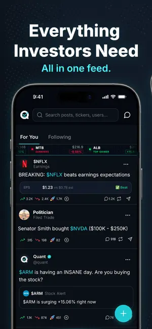 Quant: Stocks, Social & AI screenshot 1