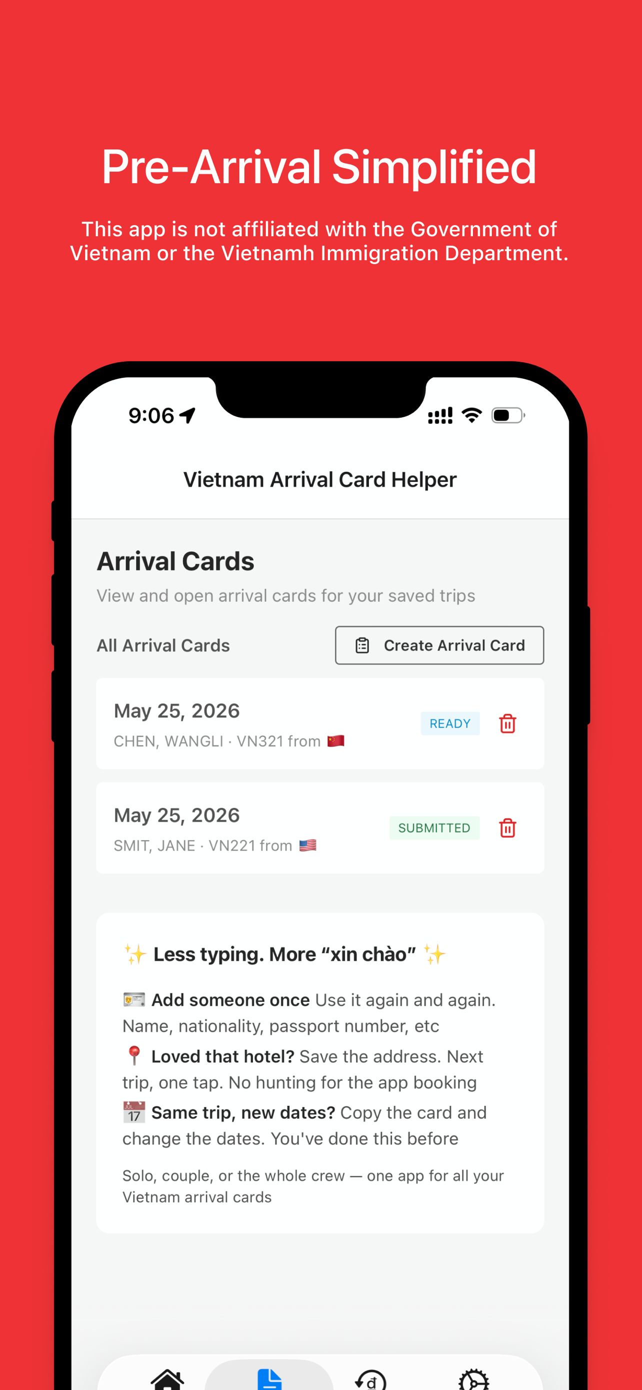 Vietnam Arrival Card Helper screenshot 7