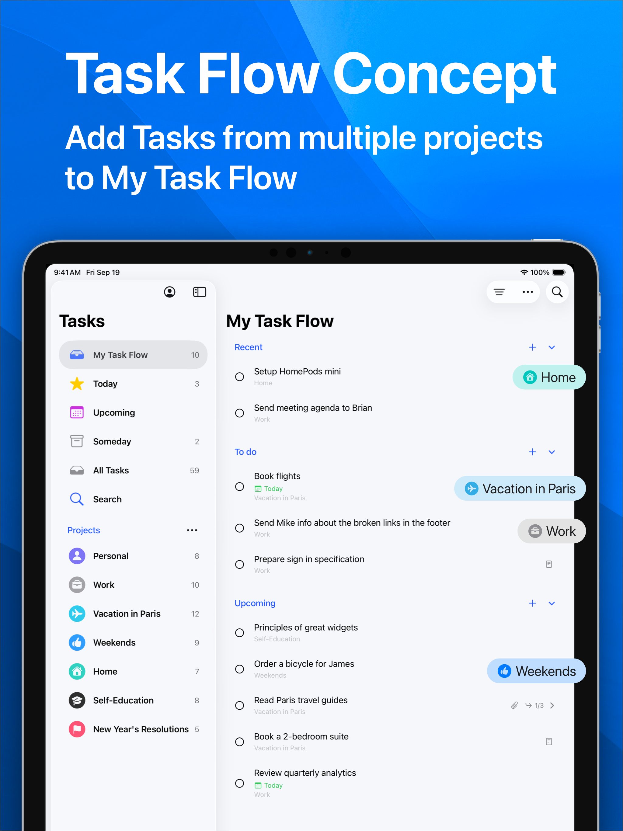 Task Flow: Tasks & Checklists