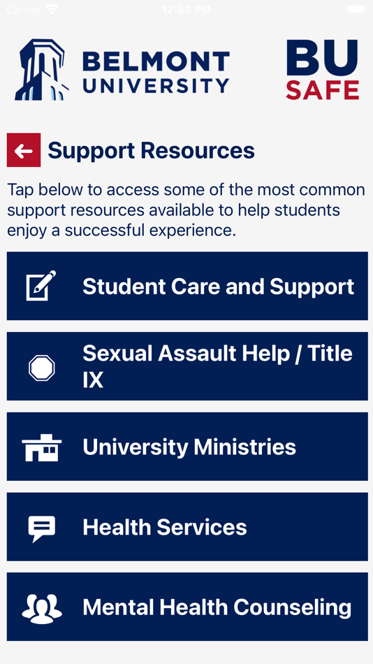 #7. BU SAFE (iOS) 由: Belmont University