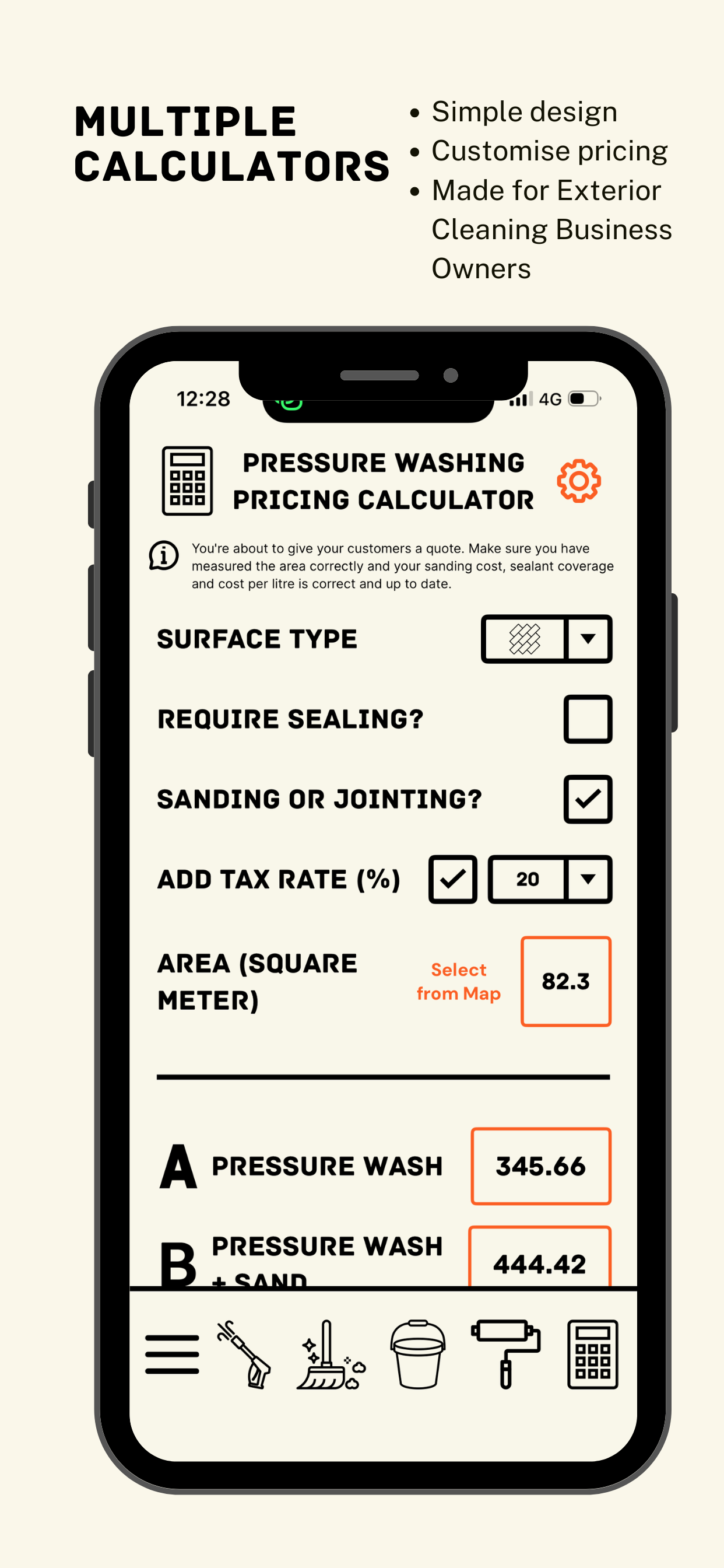 Pressure Washing Calculator