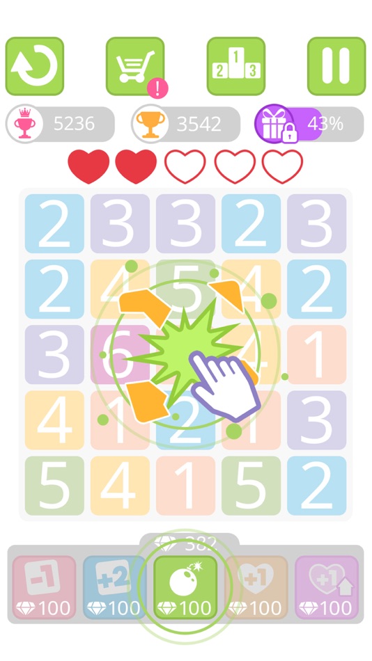 #2. Numbers chain reaction (iOS) 由: PLAYTOUCH