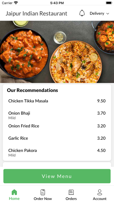 Jaipur Indian Restaurant Colne Screenshot