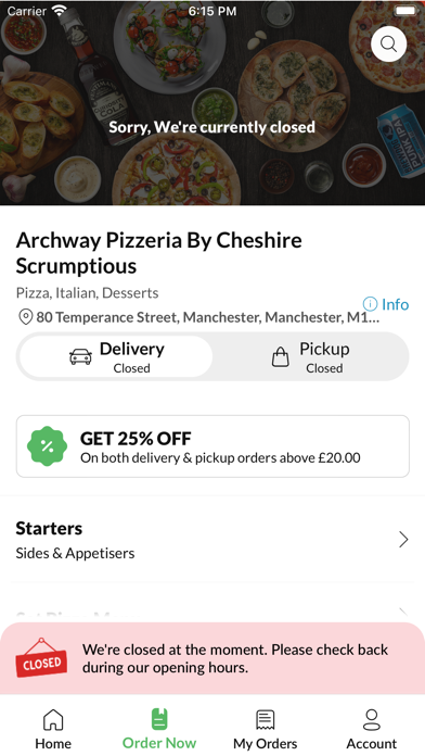 Archway Pizzeria Manchester Screenshot