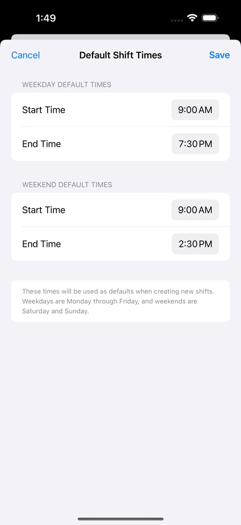 Simple Shifts - Productivity App | MWM