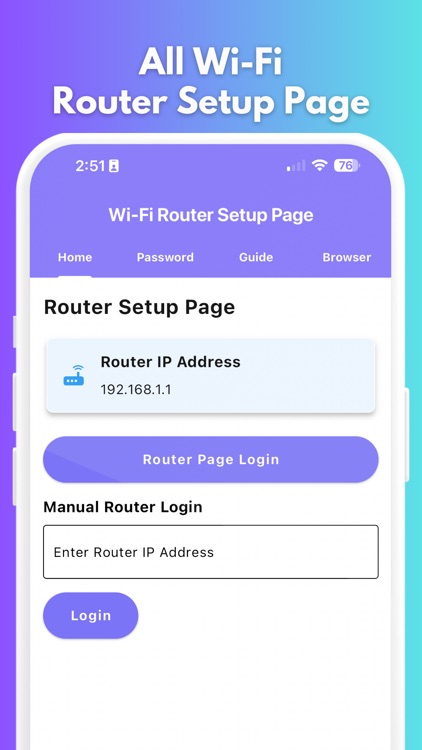 Router Setup Page