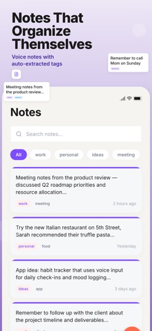 Coral: Voice AI Task Manager iPhone screenshot