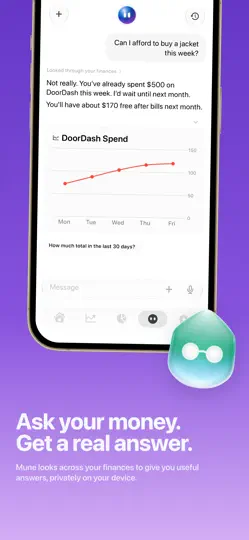 Screenshot von Mune - Private Finance AI auf dem iPhone 2