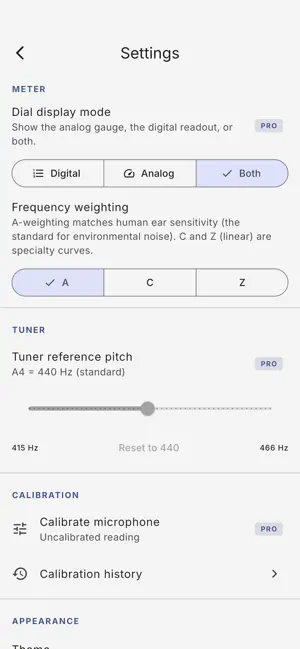 Acuity: Sound Meter & Tuner screenshot 4