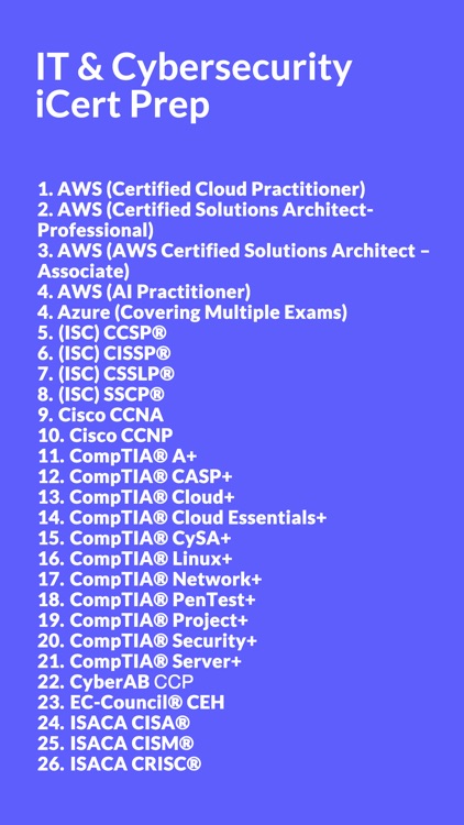 IT & Cybersecurity iCert Prep