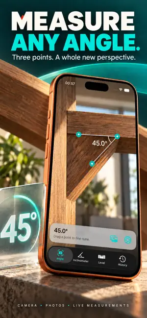 Angle Meter: Protractor+Level screenshot 1