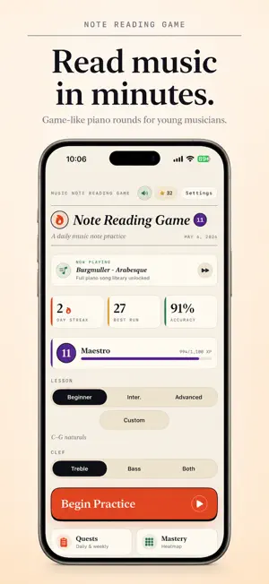 Music Note Reading Game screenshot 1