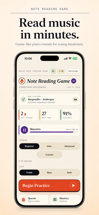 Music Note Reading Game Screenshot 1 of 7