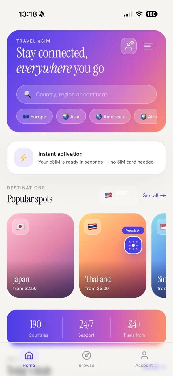 Screenshot #1 pour Voosh Mobile
