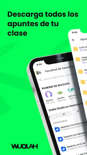 Captura de pantalla de Wuolah: Apuntes & Educación en iPhone 1
