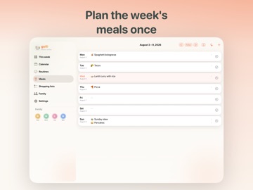 Golli Family Organizer iPad screenshot