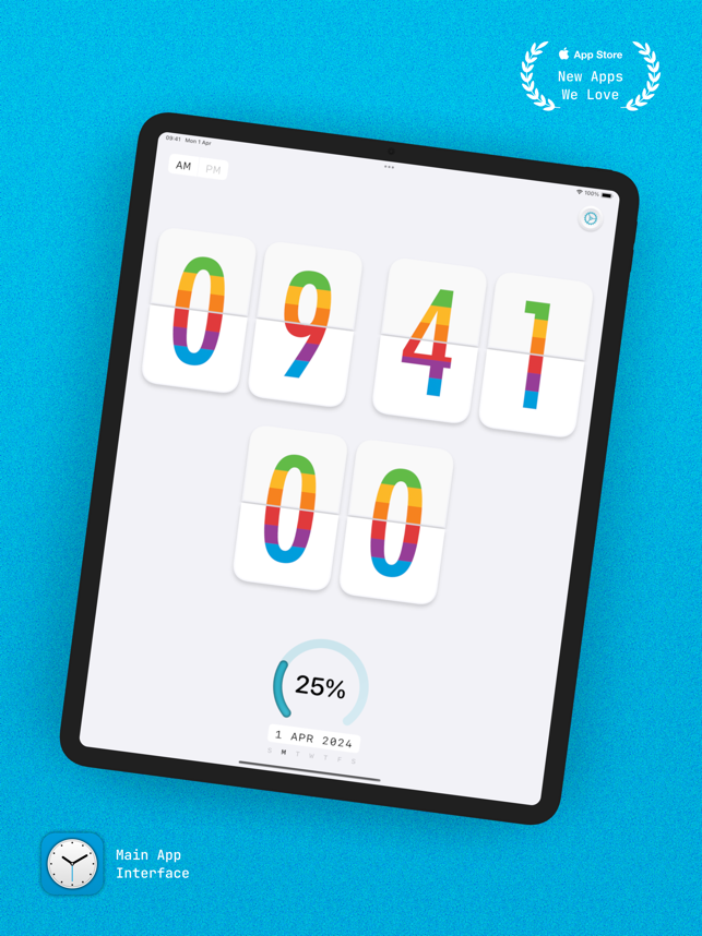 Snímek obrazovky Clocky McClockface: Flip Clock