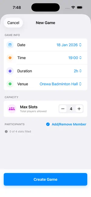 BadmintonHub screenshot 1