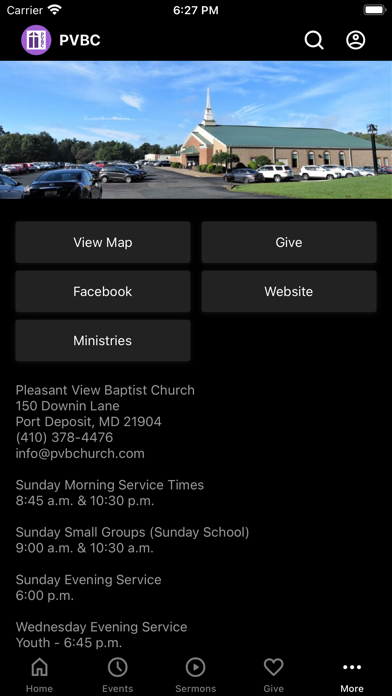 Pleasant View Baptist iPhone screenshot 4 - Education app